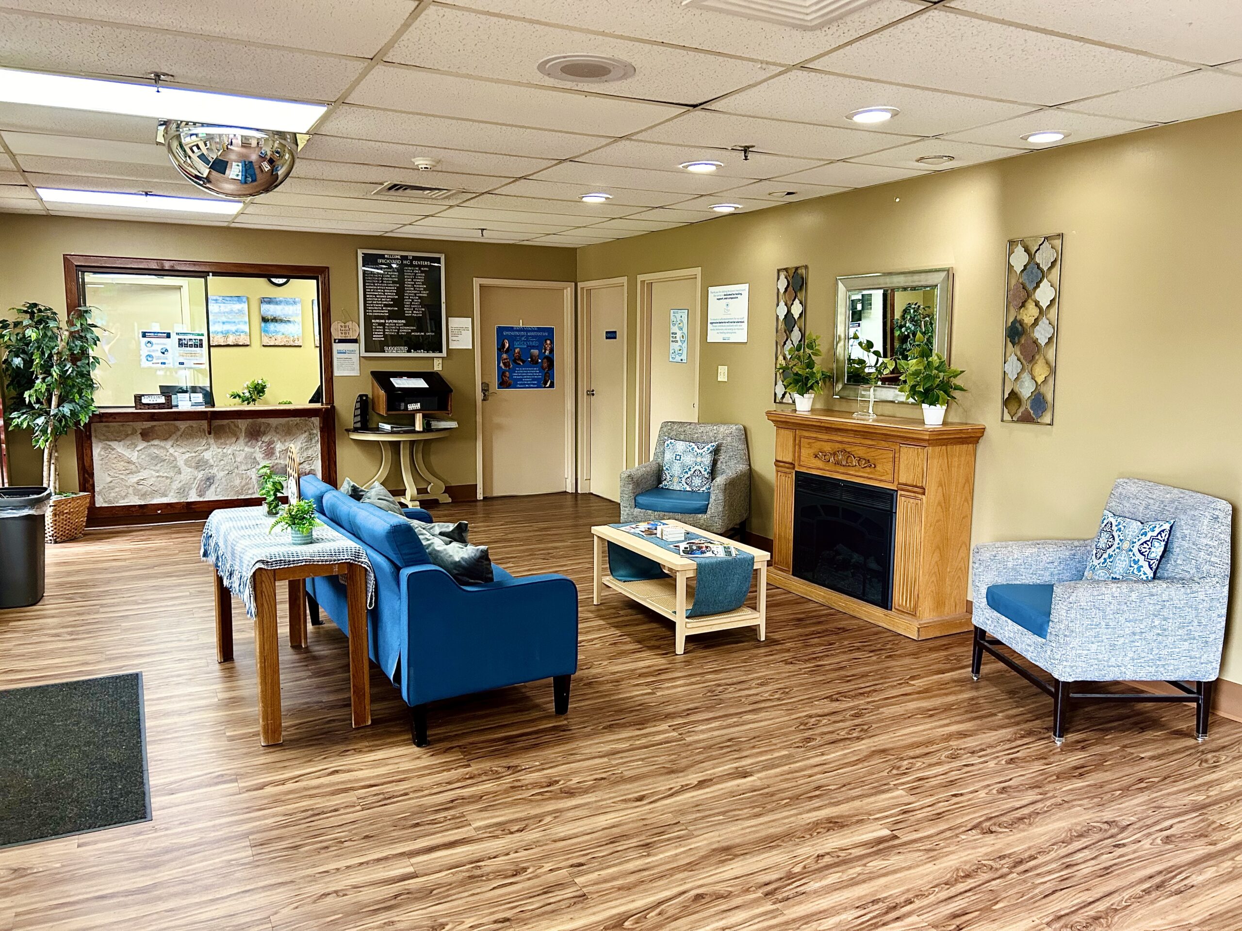 Lobby with furniture