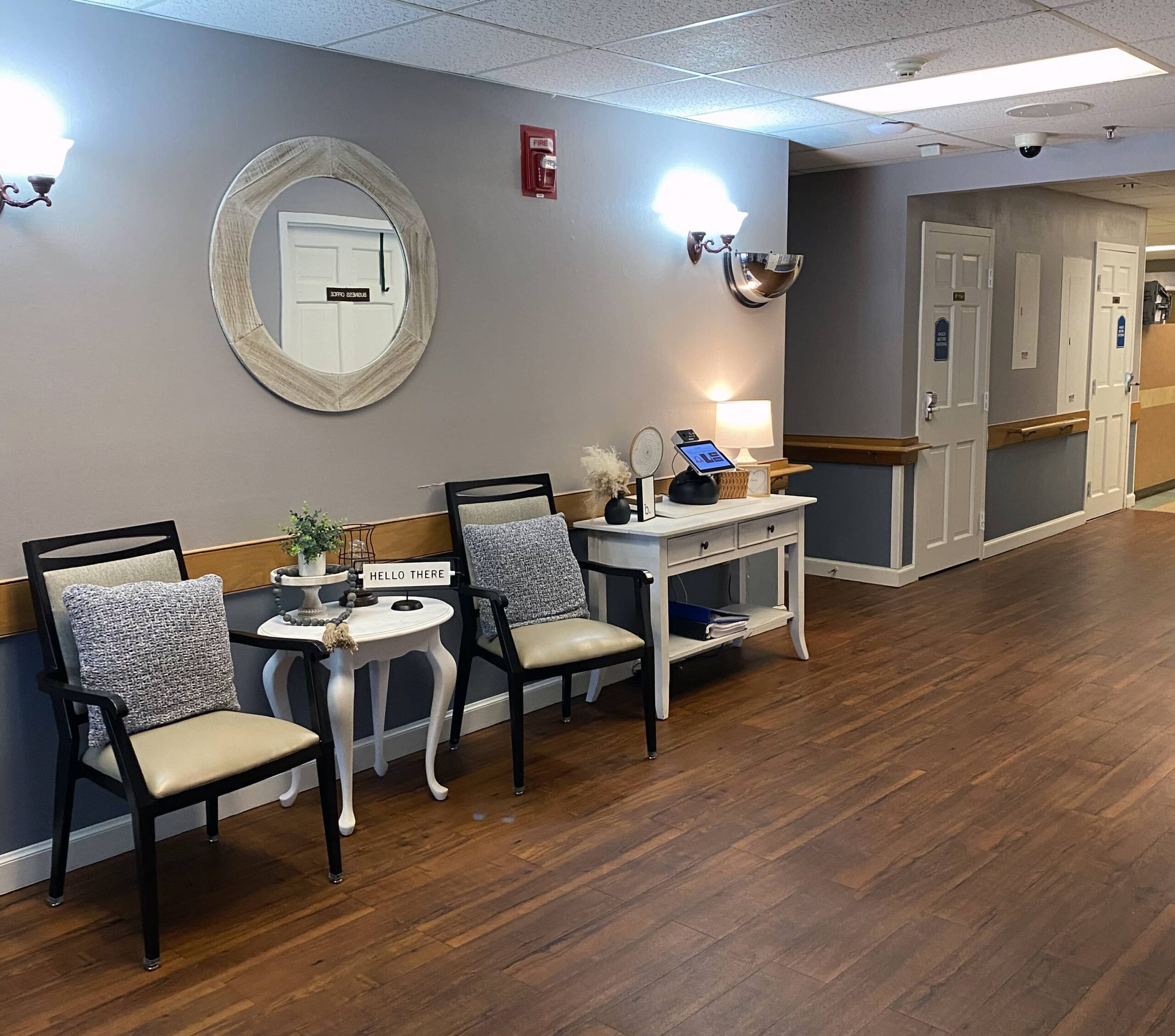 Brickyard Healthcare Brentwood Care Center decorated hallway