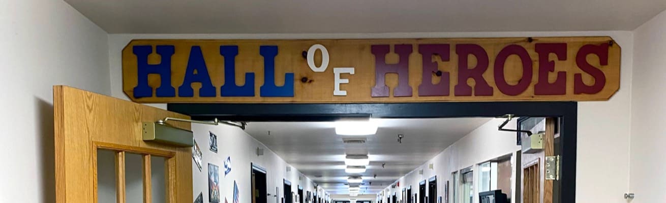 A care center's Hall of Heroes to honor veteran residents.
